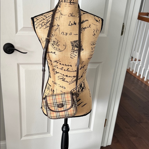 Vintage Burberrys Beige brown Plaid Bag shoulder authentic haymarket check - Picture 2 of 7